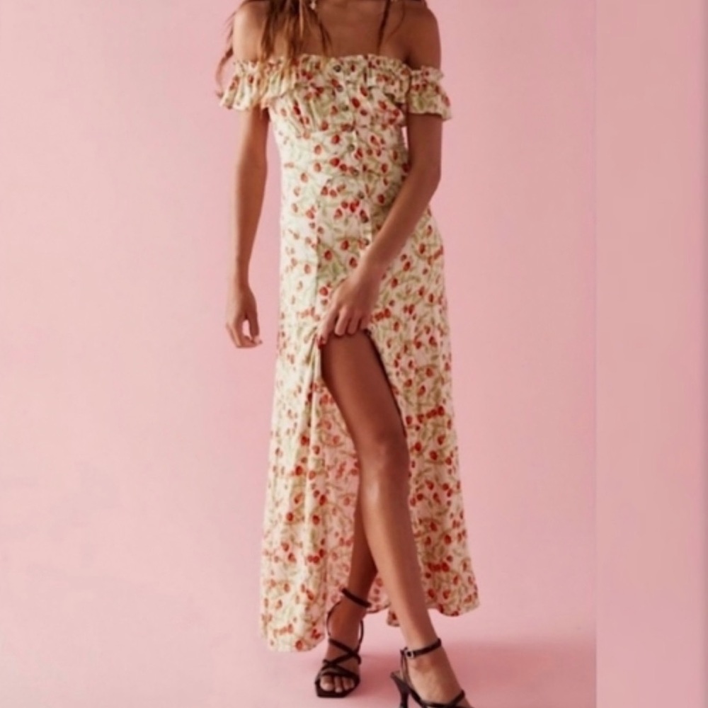 Free People She’s a Dream Strawberry Maxi Dress